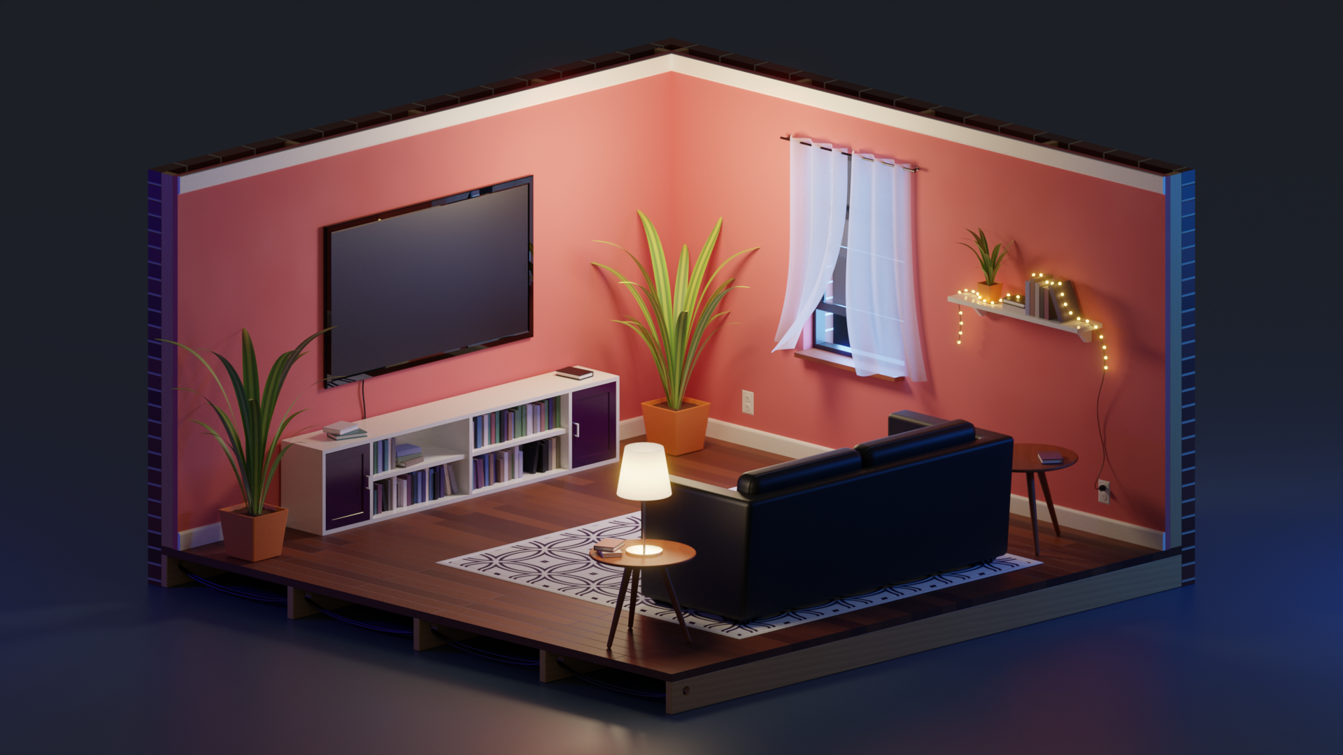 Orthographic Isometric Room